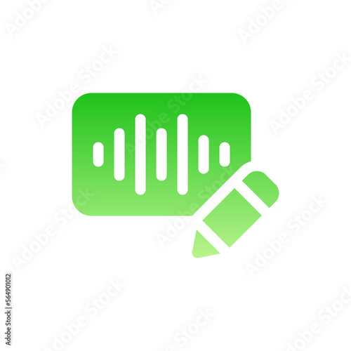 edit flat gradient icon