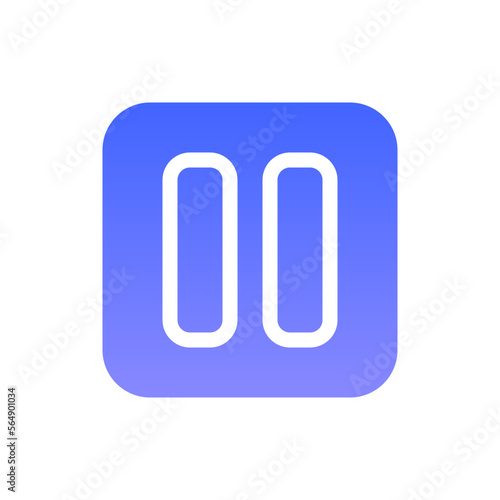 pause flat gradient icon
