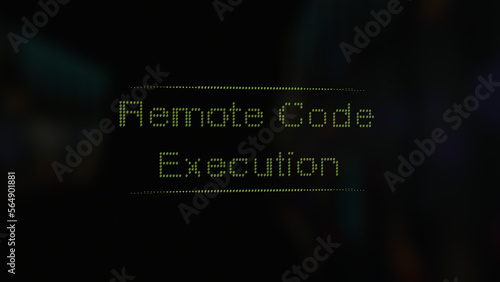 Cyber attack Remote Code Execution (RCE) vunerability in text ascii art style, ASCII text.