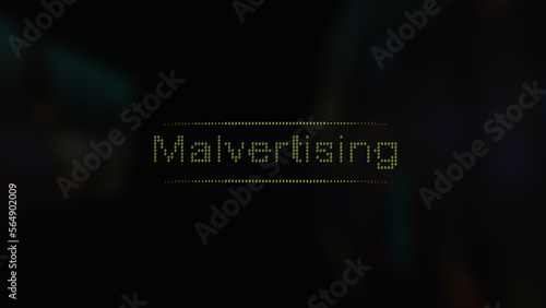 Cyber attack malvertising vunerability in text ascii art style, pirate, hacking, hijacker ASCII text. photo