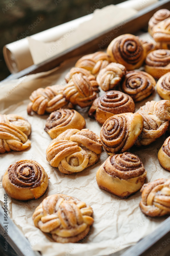 Sweet pastries on counter in bakery. Sweet pastries on counter in bakery.