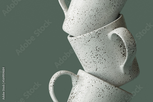 closeup of mugs