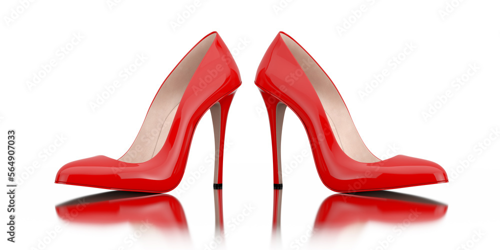 Red High Heels Wooman Shooes. 3d Rendering Red High Heels Wooman Shooes. 3d Rendering