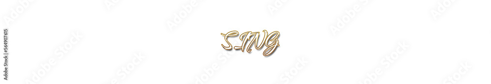 sing word gold typography banner with transparent background sing word gold typography banner with transparent background