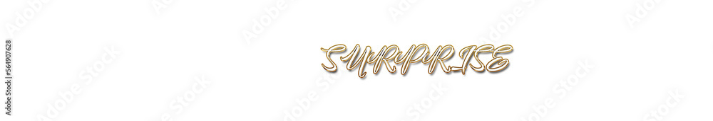 Surprise word gold typography banner with transparent background Surprise word gold typography banner with transparent background