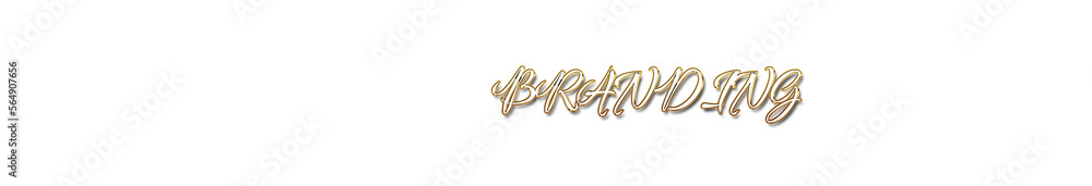 Branding word gold typography banner with transparent background Branding word gold typography banner with transparent background