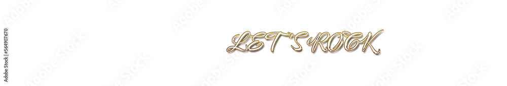 Lets rock word gold typography banner with transparent background Lets rock word gold typography banner with transparent background
