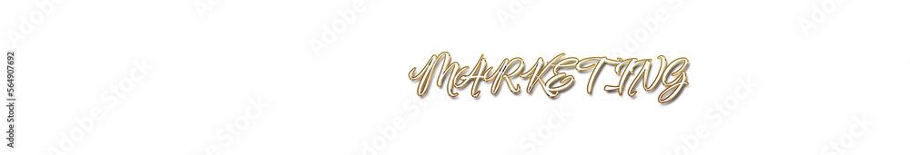 Marketing word gold typography banner with transparent background Marketing word gold typography banner with transparent background