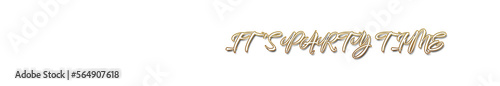 Its party time word gold typography banner with transparent background	