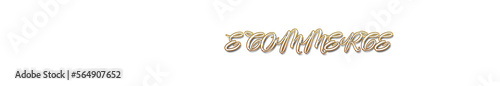 E commerce word gold typography banner with transparent background 