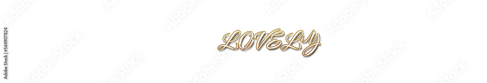 Naklejka premium Lovely word gold typography banner with transparent background 