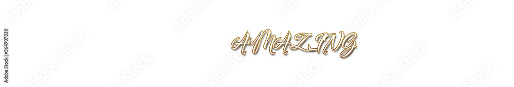 Amazing word gold typography banner with transparent background Amazing word gold typography banner with transparent background