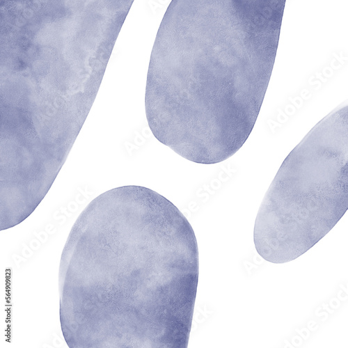 Blue Purple Watercolor Abstract Shapes Transparent 
