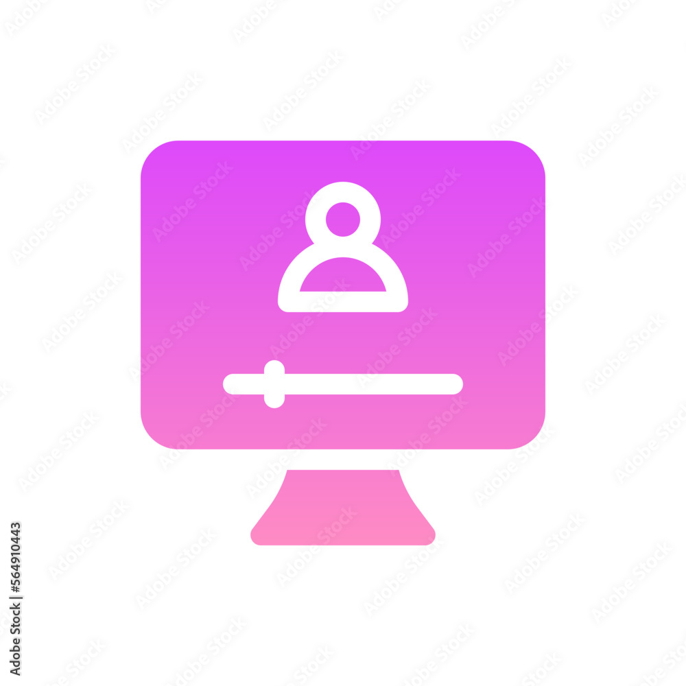video call flat gradient icon video call flat gradient icon