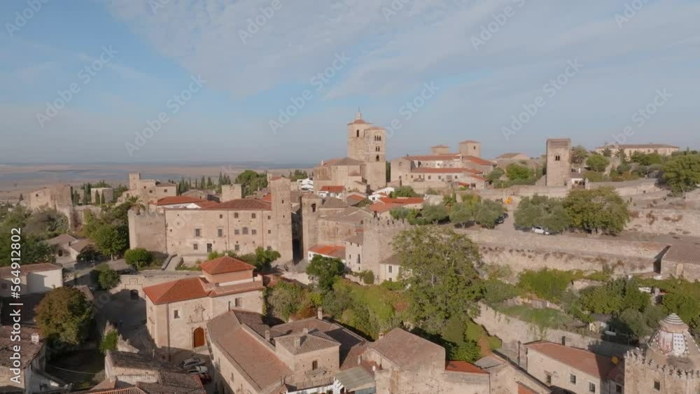 Aerial view of the historic medieval village of Trujillo, Extremadura, Spain. Aerial view of the historic medieval village of Trujillo, Extremadura, Spain.