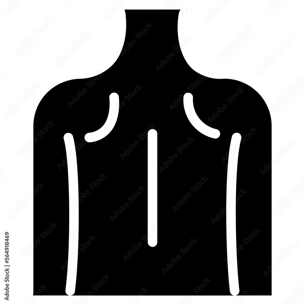 Obraz premium male back glyph icon