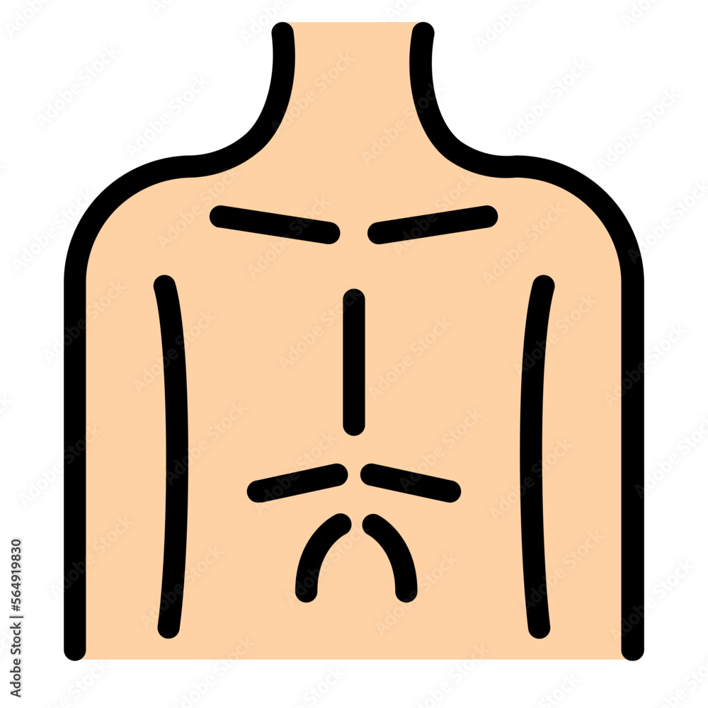 Obraz premium male chest filled line icon