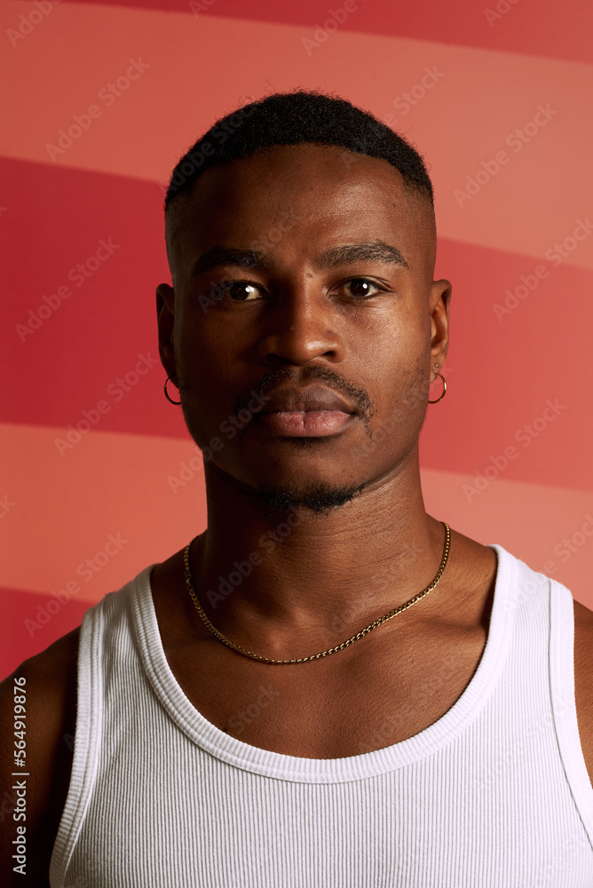 Portrait Over Red and orange Background
Portrait Over Red and orange Background
