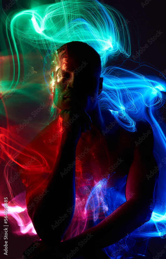 Abstract Light Tech Portrait Abstract Light Tech Portrait