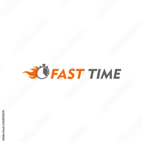 Fast time, clock, time logo icon isolated on white background © sljubisa