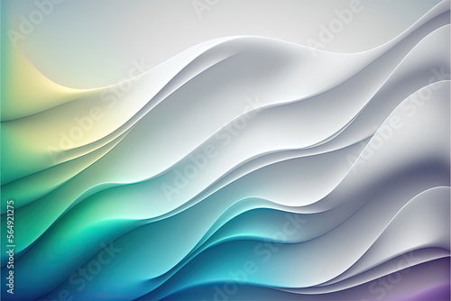 white abstract gradient  wave wallpaper  free space  Made by AI Artificial intelligence