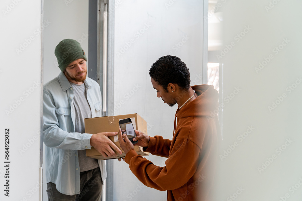 Delivery package at home Delivery package at home