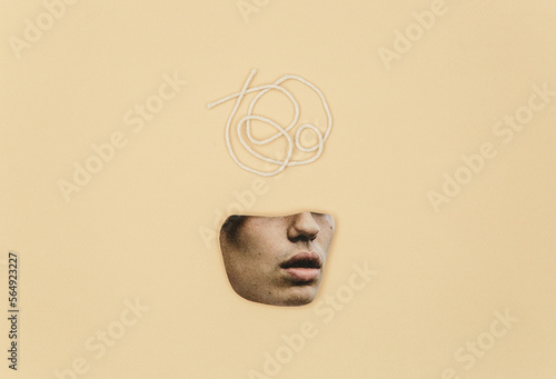 Confused mind collage