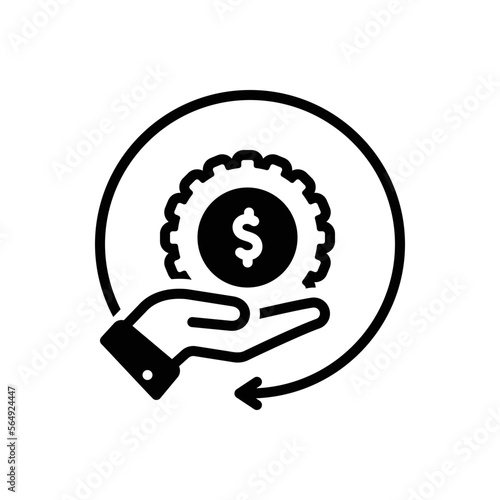 Black solid icon for sponsorship