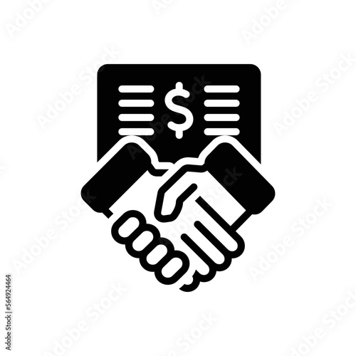 Black solid icon for sponsorship