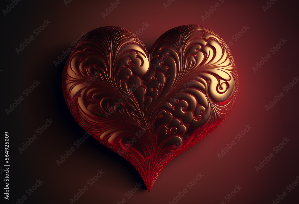 A Joyful AI-Generated Render of a Heart-Shaped Valentine's Design with Bright, Colorful, and Ornamental Floral Decorations A Joyful AI-Generated Render of a Heart-Shaped Valentine's Design with Bright, Colorful, and Ornamental Floral Decorations
