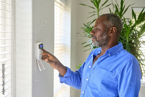 Arming home security system photo