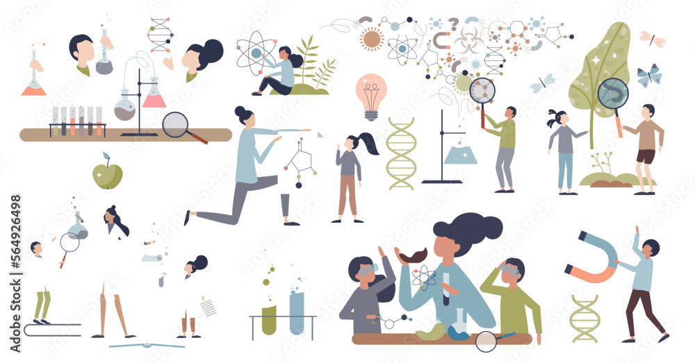 Kids science with physics and chemistry exploring tiny person collection set, transparent background. Cognitive childhood experiments for knowledge experience and learning illustration. Kids science with physics and chemistry exploring tiny person collection set, transparent background. Cognitive childhood experiments for knowledge experience and learning illustration.