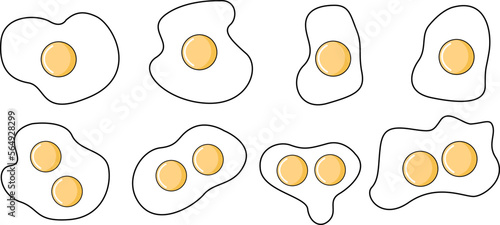 Fried egg breakfast icon.  