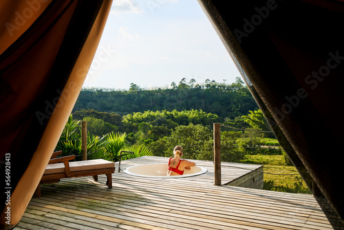 Relax at eco sustainable hotel photo