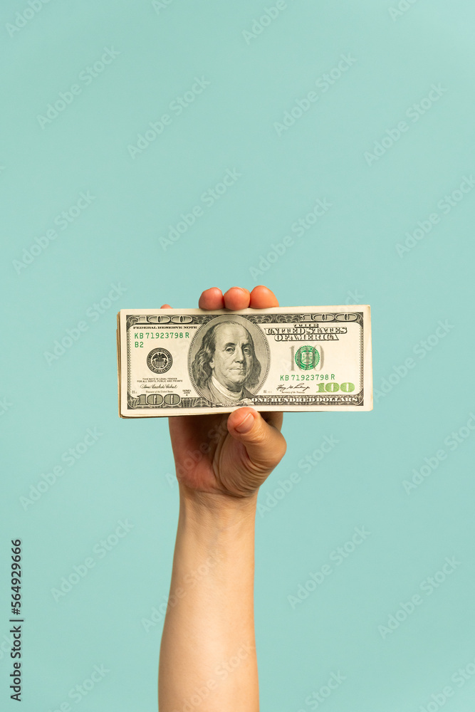 Hand holding money Stock Photo Adobe Stock