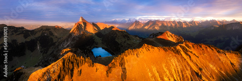 Epic alps mountain scene