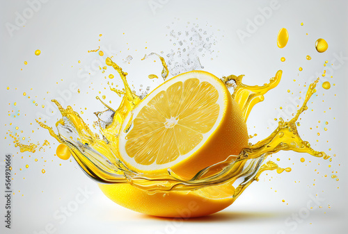 lemon in splash
