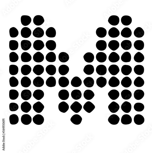 Large Glitched Dot Matrix System Mono