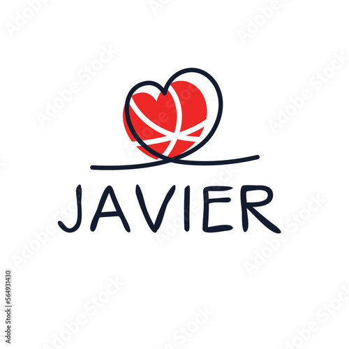 Creative  Javier  name  Vector illustration. 