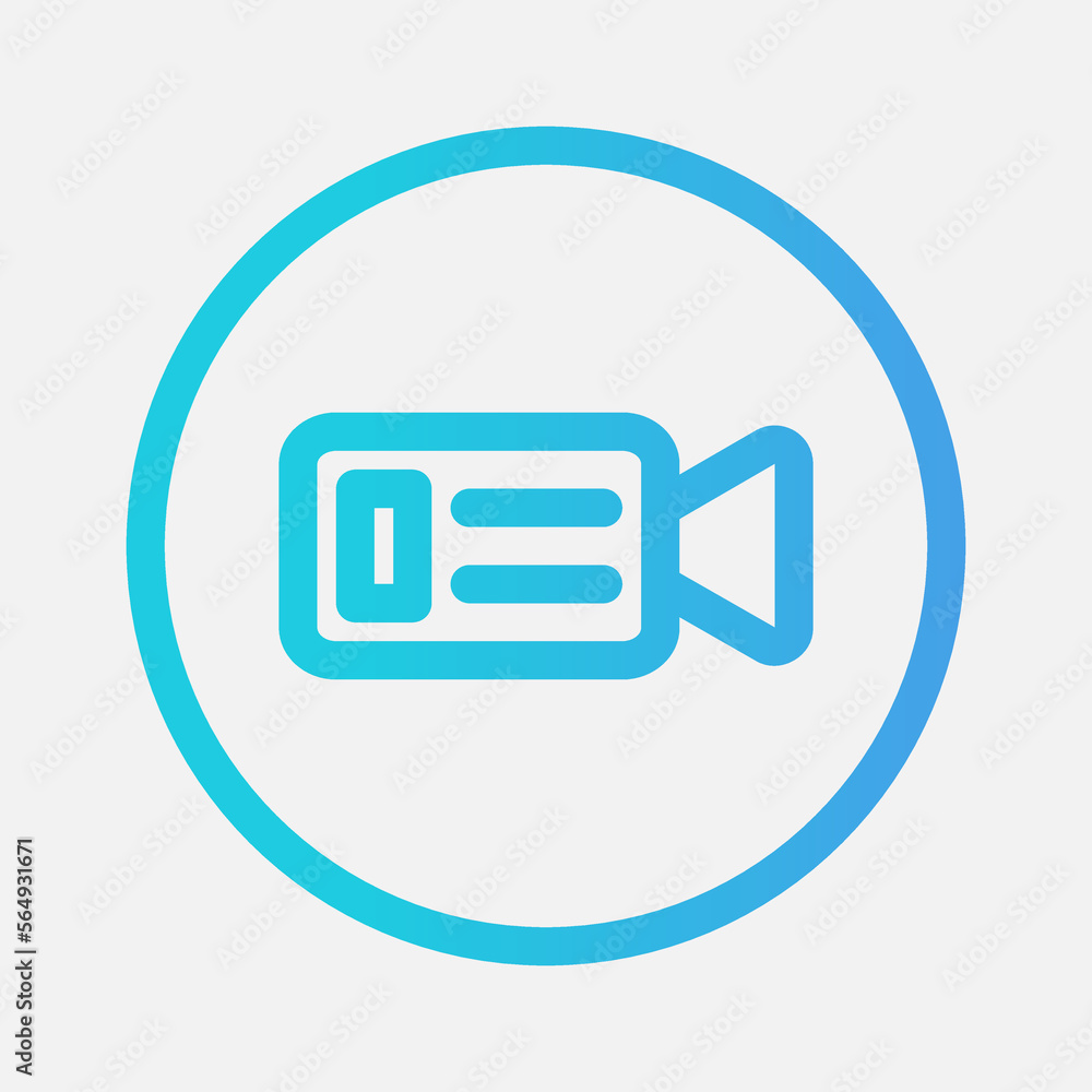 Video recorder icon in gradient style about camera, use for website mobile app presentation Video recorder icon in gradient style about camera, use for website mobile app presentation