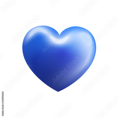 dark blue heart png 3d