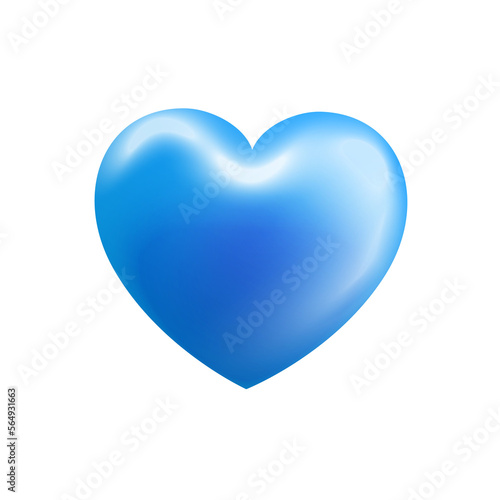 blue heart png 3d