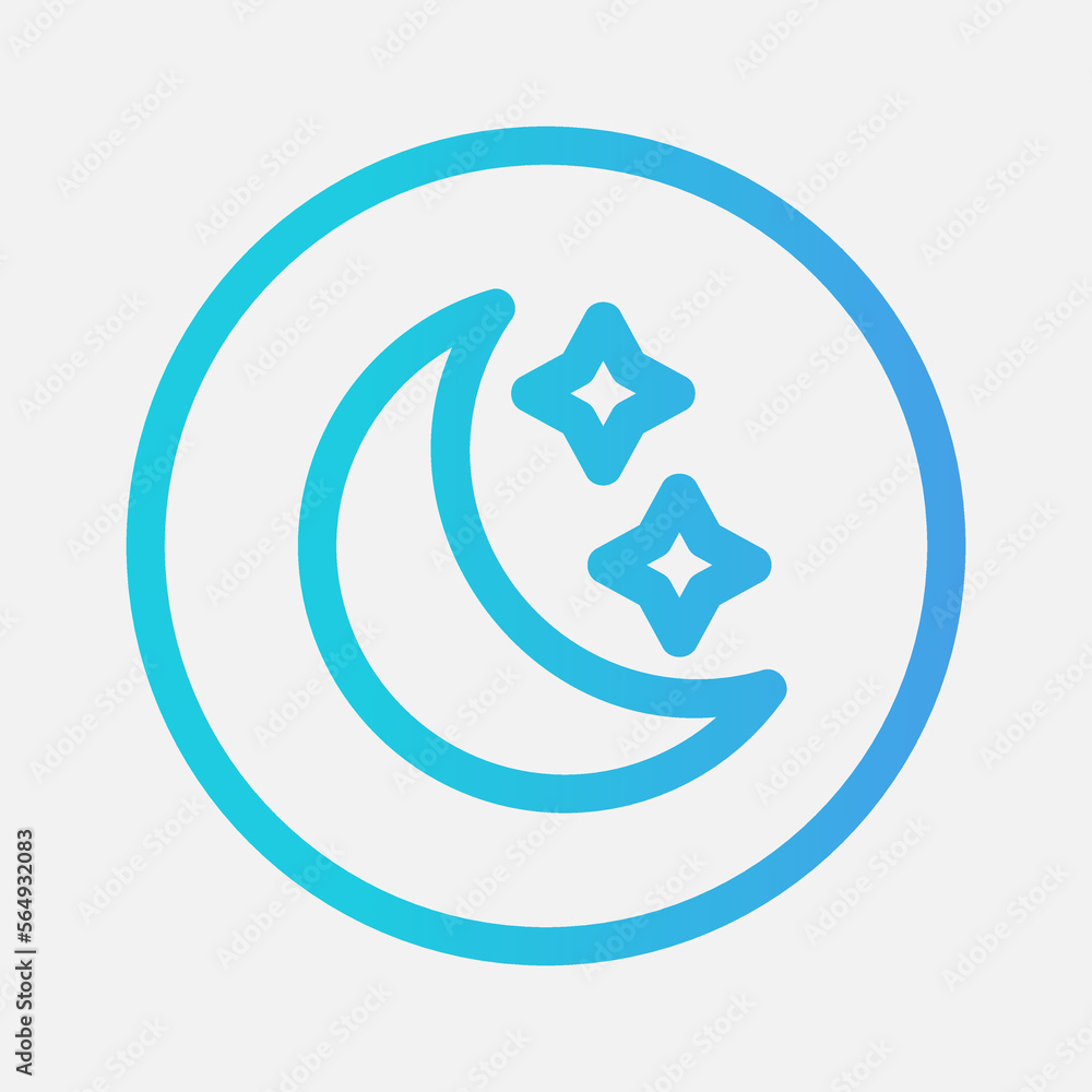 Night mode icon in gradient style about camera, use for website mobile app presentation Night mode icon in gradient style about camera, use for website mobile app presentation