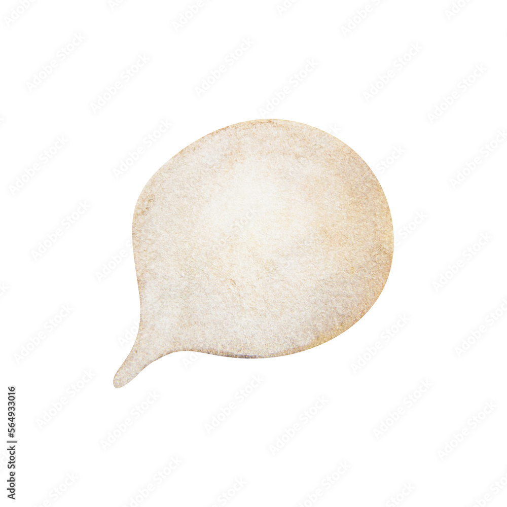 Brown speech bubble. banners for text or icons, backgrounds with watercolor texture. Brown speech bubble. banners for text or icons, backgrounds with watercolor texture.