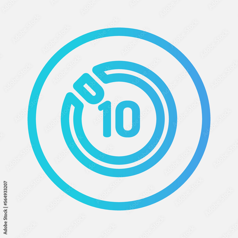 Timer ten second icon in gradient style about camera, use for website mobile app presentation Timer ten second icon in gradient style about camera, use for website mobile app presentation
