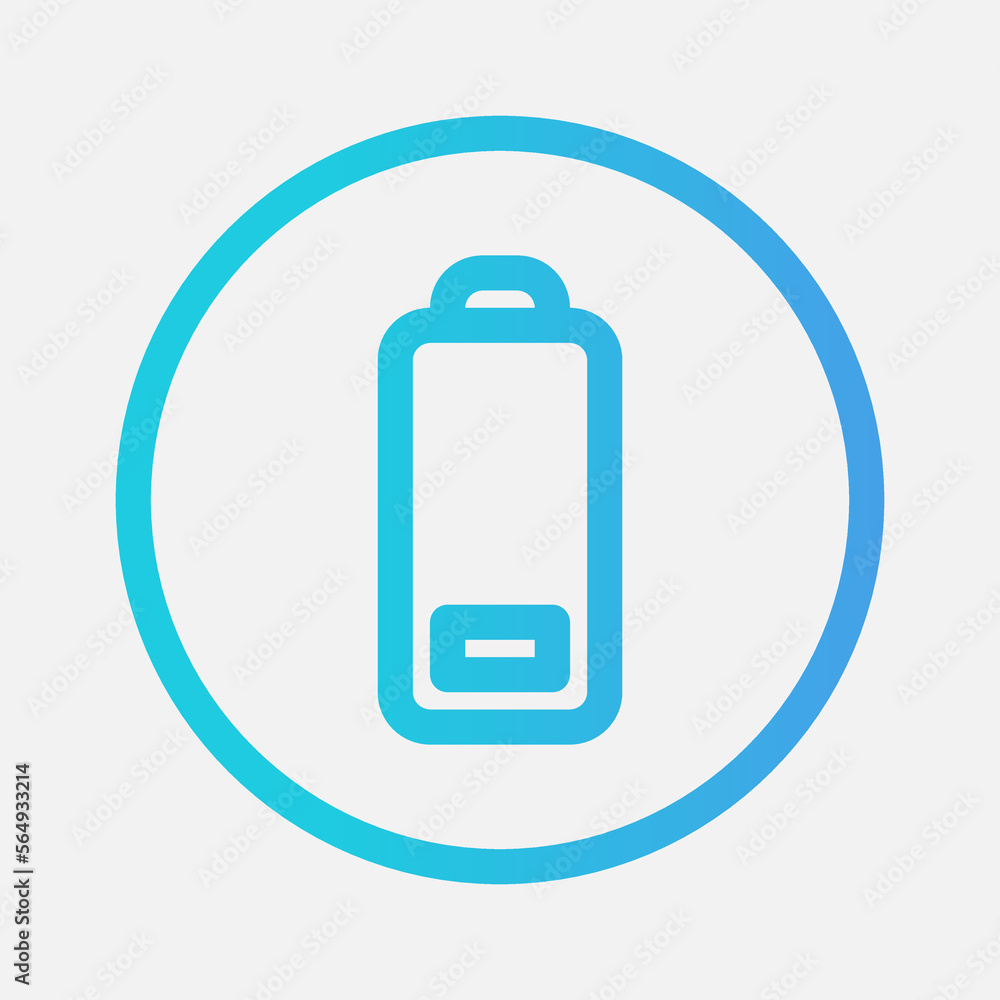 Low battery icon in gradient style about camera, use for website mobile app presentation Low battery icon in gradient style about camera, use for website mobile app presentation