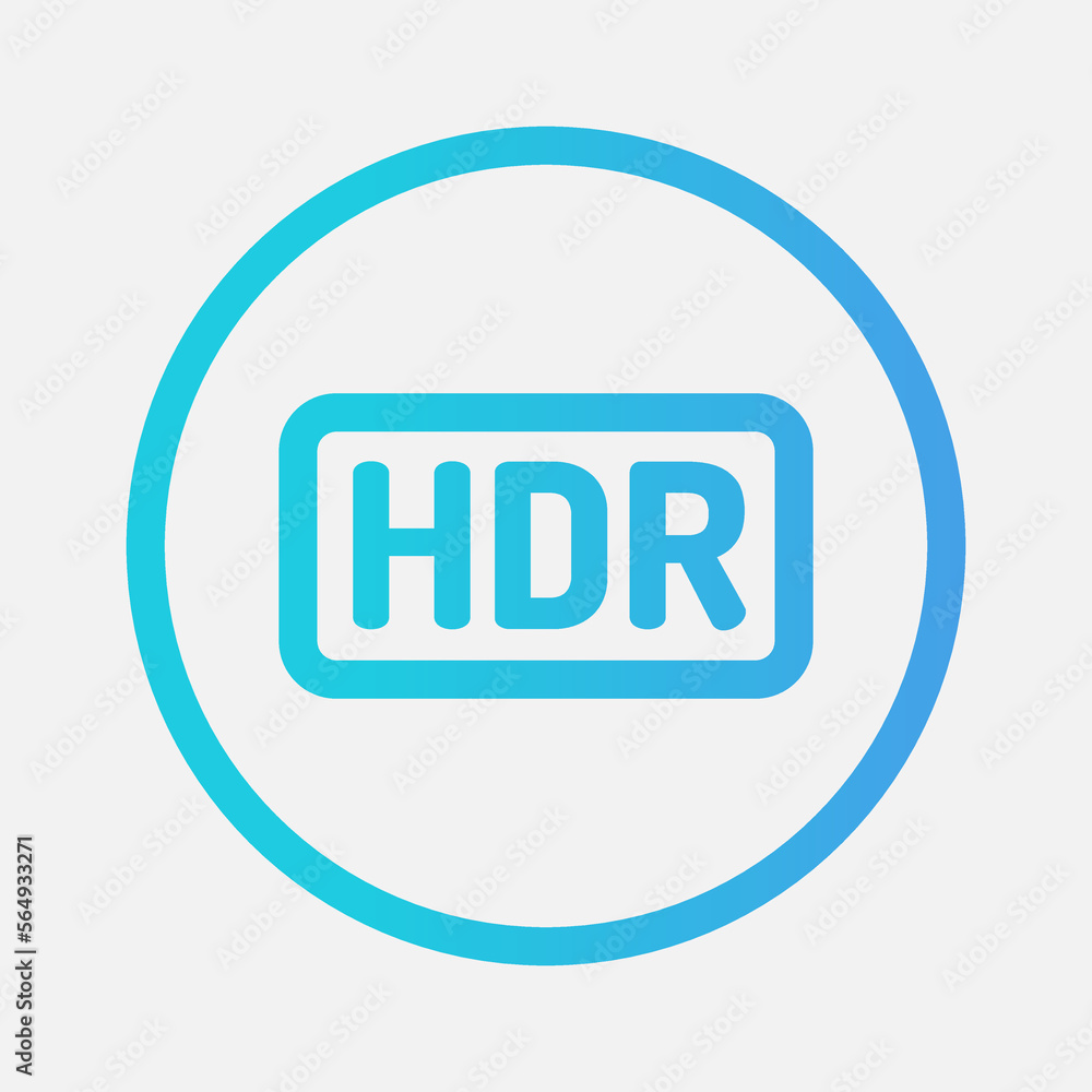 Hdr icon in gradient style about camera, use for website mobile app presentation Hdr icon in gradient style about camera, use for website mobile app presentation