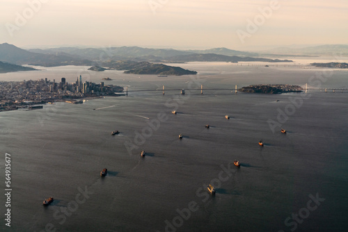 Aerial view skyline of San Francisco