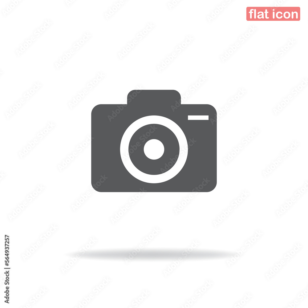 Camera simple vector icon. Silhouette icon. Minimalistic style.
