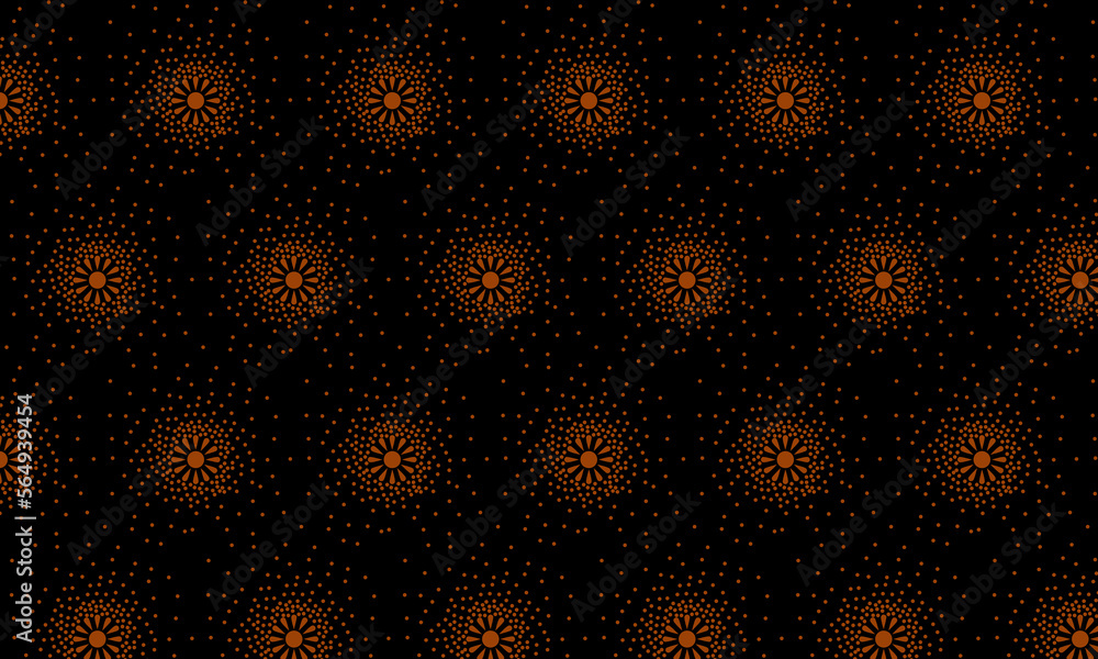 galaxy ornament batik seamless pattern.
